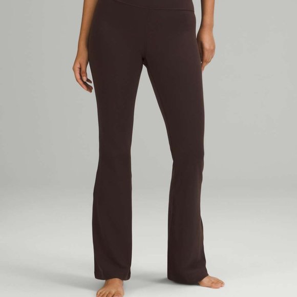 Lululemon Groove Super-High-Rise Flared Pant Nulu Flare French Press Chocolate - Picture 7 of 10